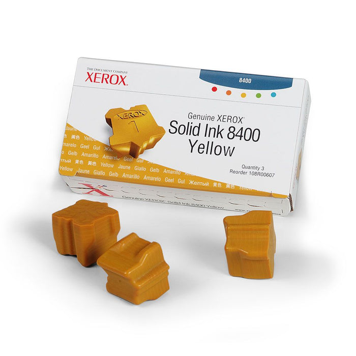 Phaser 8400 Yellow Solid Ink Pack (3 Sticks) 108R00607