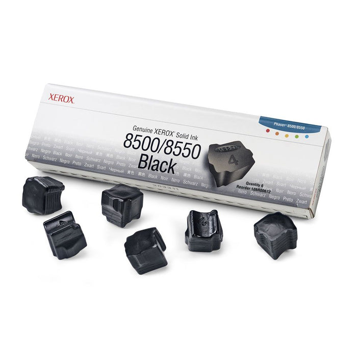 Phaser 8500/8550 Black Solid Ink Pack (6 Sticks) 108R00672