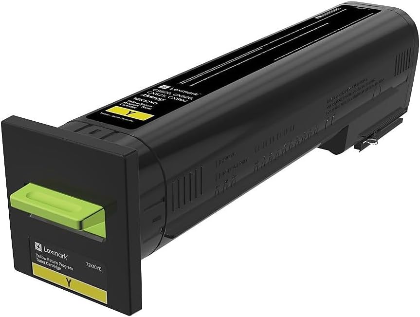 Lexmark CS820, CX820, CX825, CX860 Yellow Return Program Toner Cartridge (72K10Y0)
