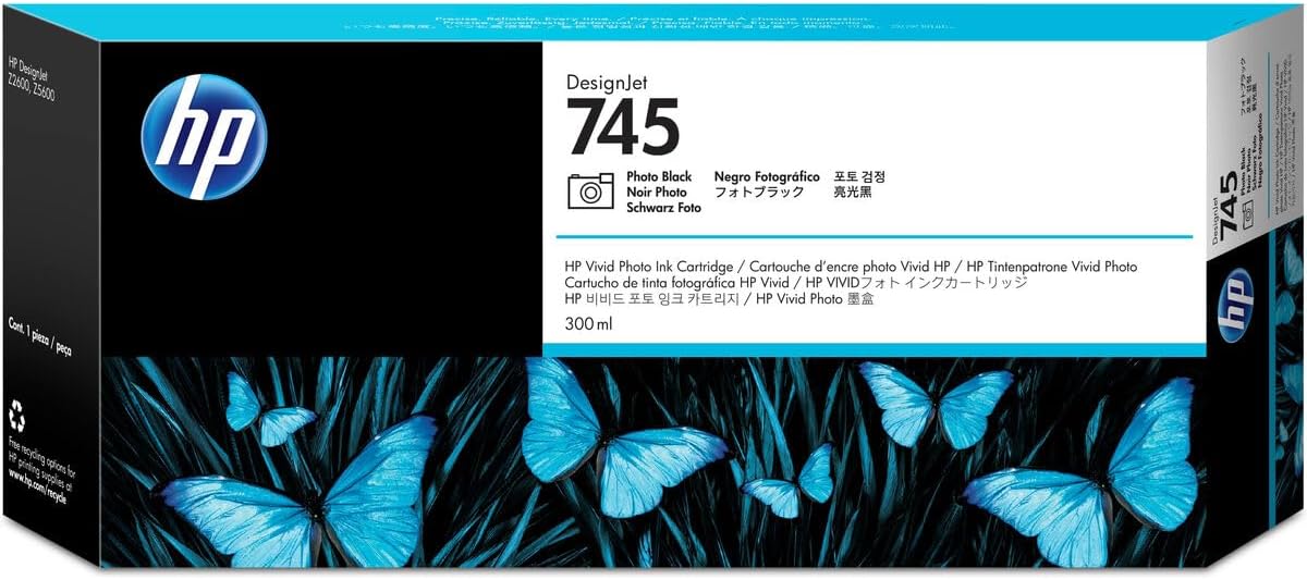 HP 745 (F9K04A) 300mL Photo Black Original Ink Cartridge