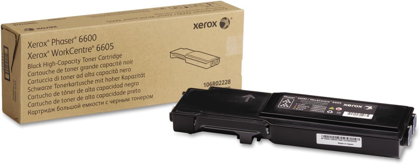 XEROX BLACK HIGH-CAPACITY TONER CARTRIDGE FOR 6600/6605 (106R02228)