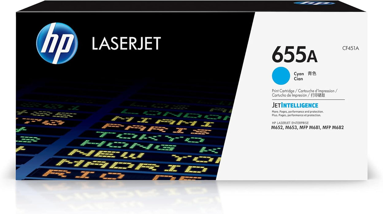 HP 655A (CF451A) Cyan Original LaserJet Toner Cartridge – Compatible Printer Supply – Get Toner Canada