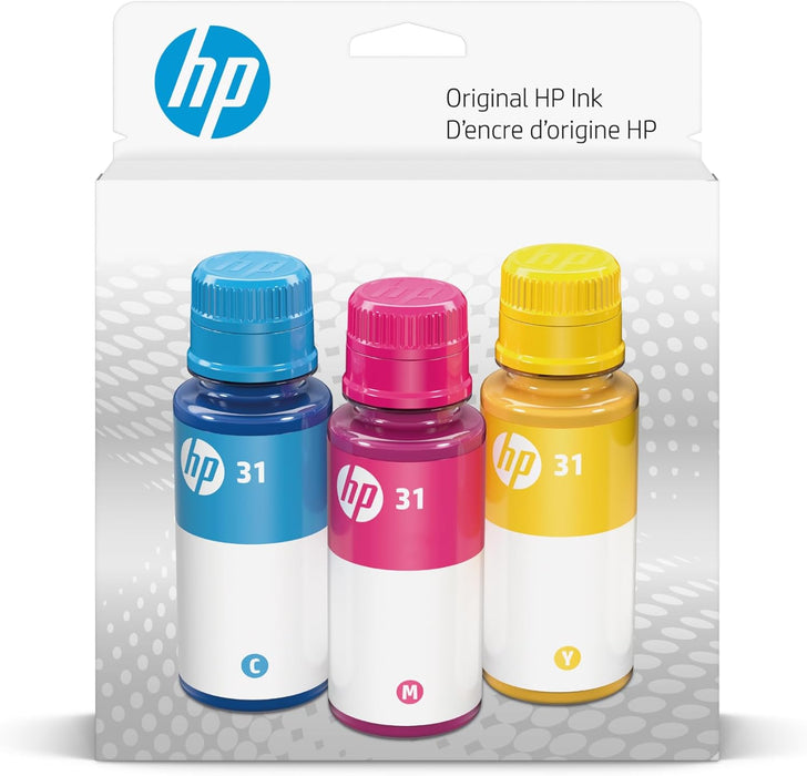 HP I 31 CMY ORIGINAL INK BOTTLE COMBO 3PK – Compatible Printer Supply – Get Toner Canada