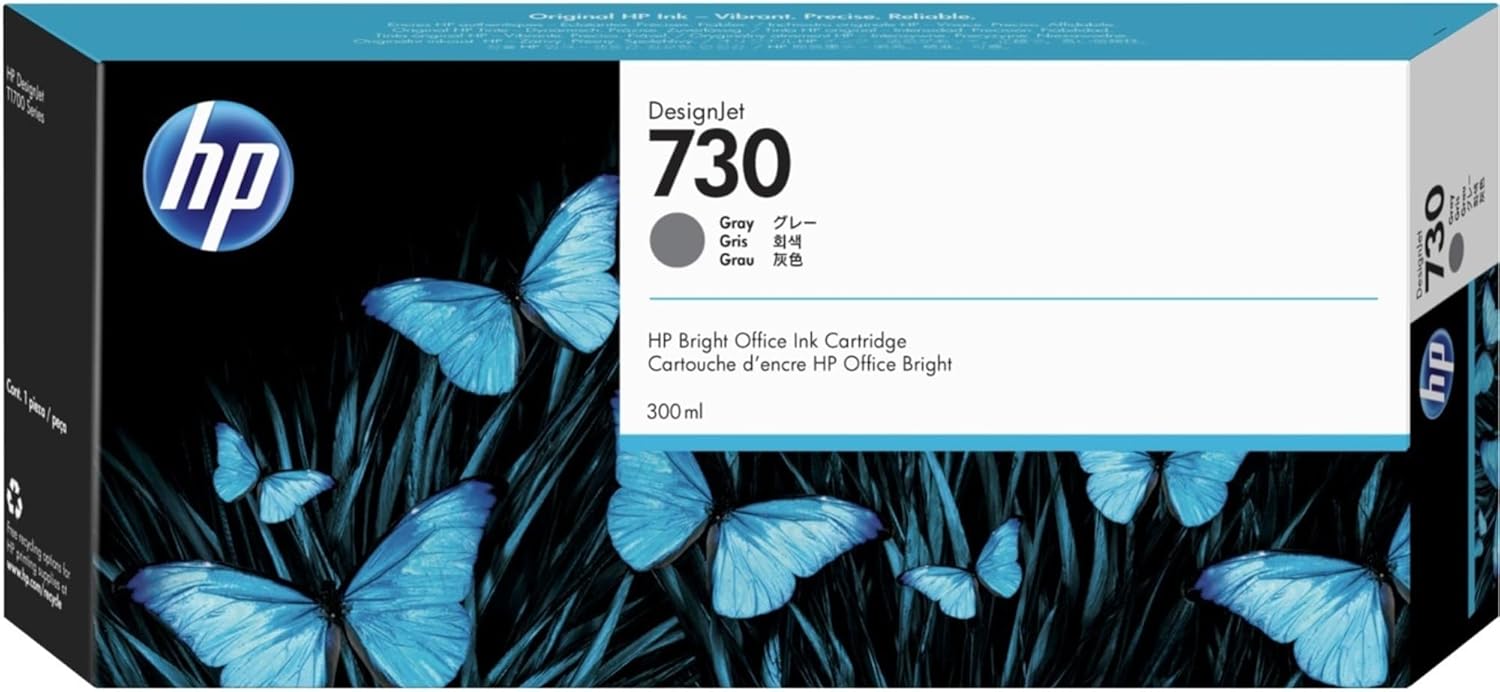 HP 730 (P2V72A) 300mL Gray Original Ink Cartridge
