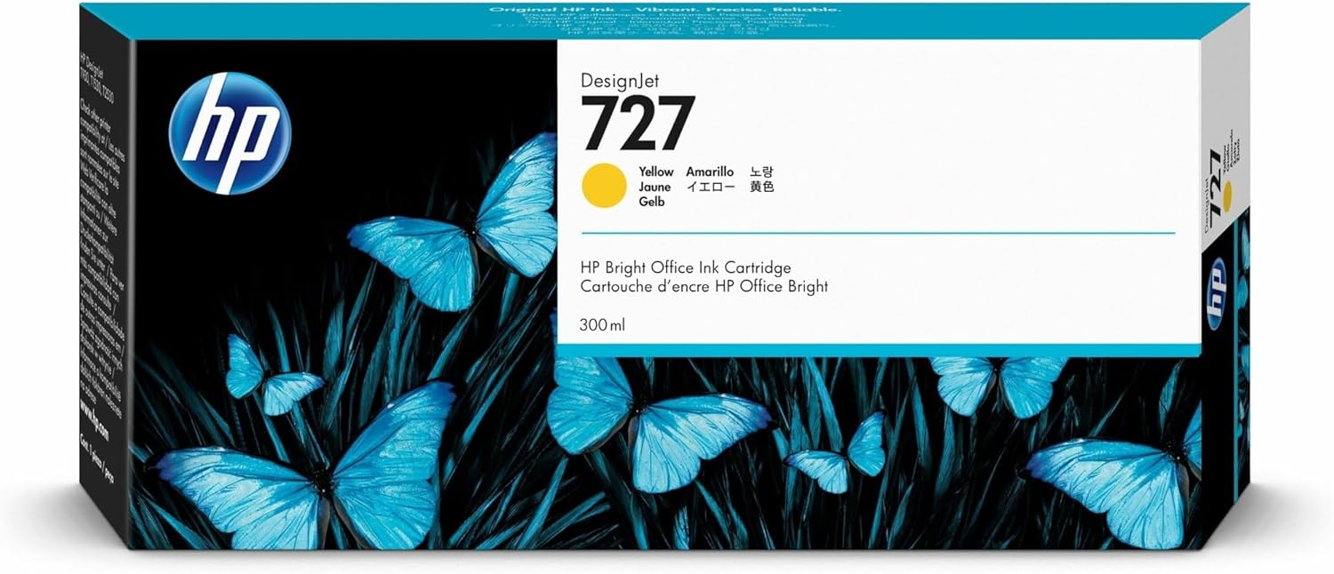 HP 727 (F9J78A) 300mL Yellow Original Ink Cartridge