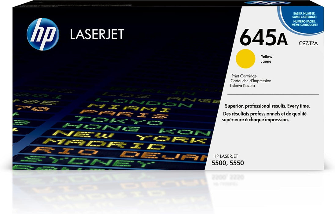 HP 645A (C9732A) Yellow Original LaserJet Toner Cartridge – Compatible Printer Supply – Get Toner Canada