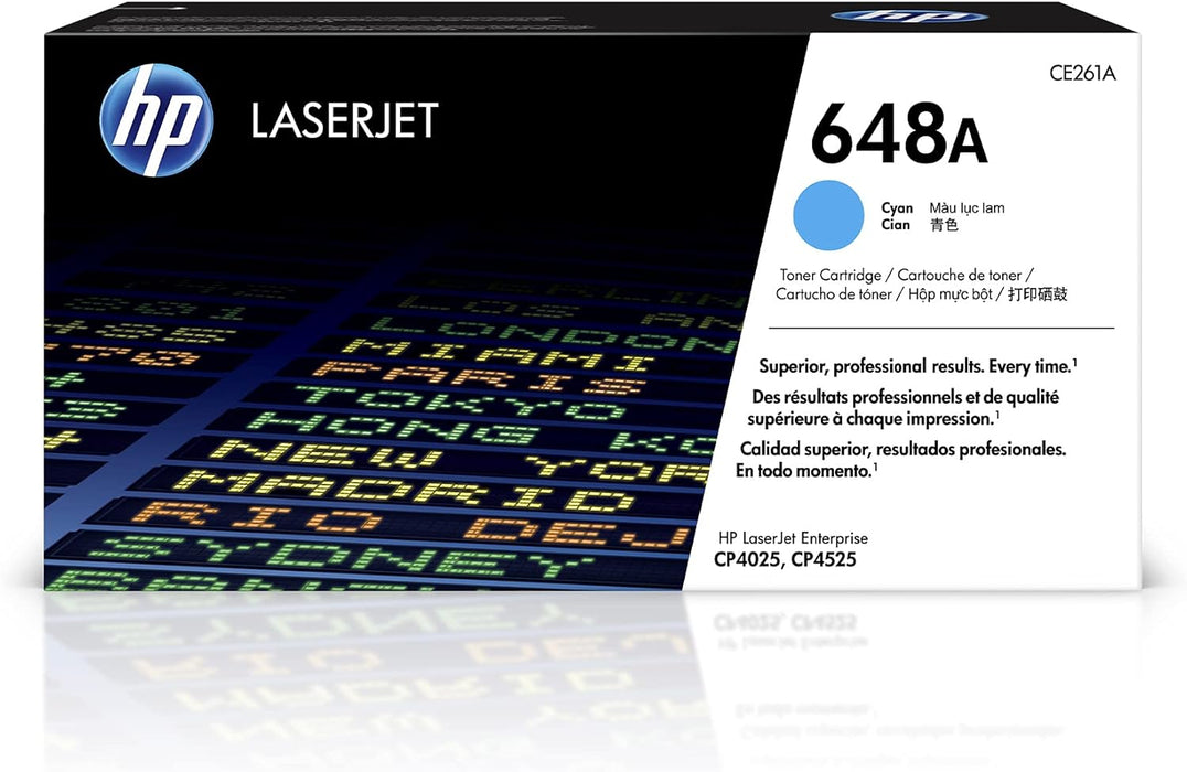 HP 648A (CE261A) Cyan Original LaserJet Toner Cartridge – Compatible Printer Supply – Get Toner Canada