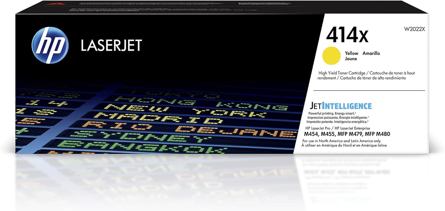 HP 414X(W2022X) High Yield Yellow Original LaserJet Toner Cartridge
