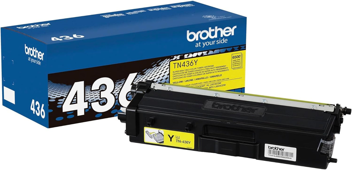 Brother Yellow Toner Cartridge, Super High Yield (TN436Y)