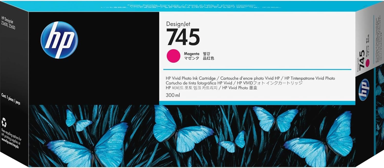 HP 745 (F9K01A) 300mL Magenta Original Ink Cartridge