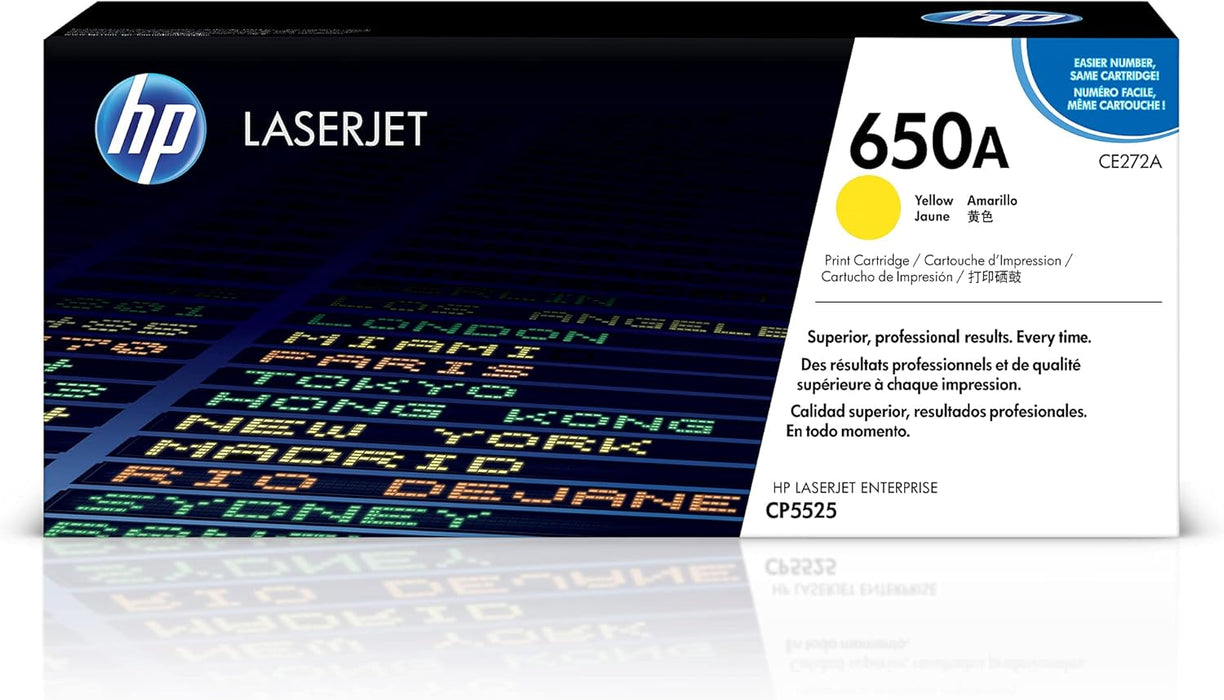 HP 650A (CE272A) Yellow Original LaserJet Toner Cartridge