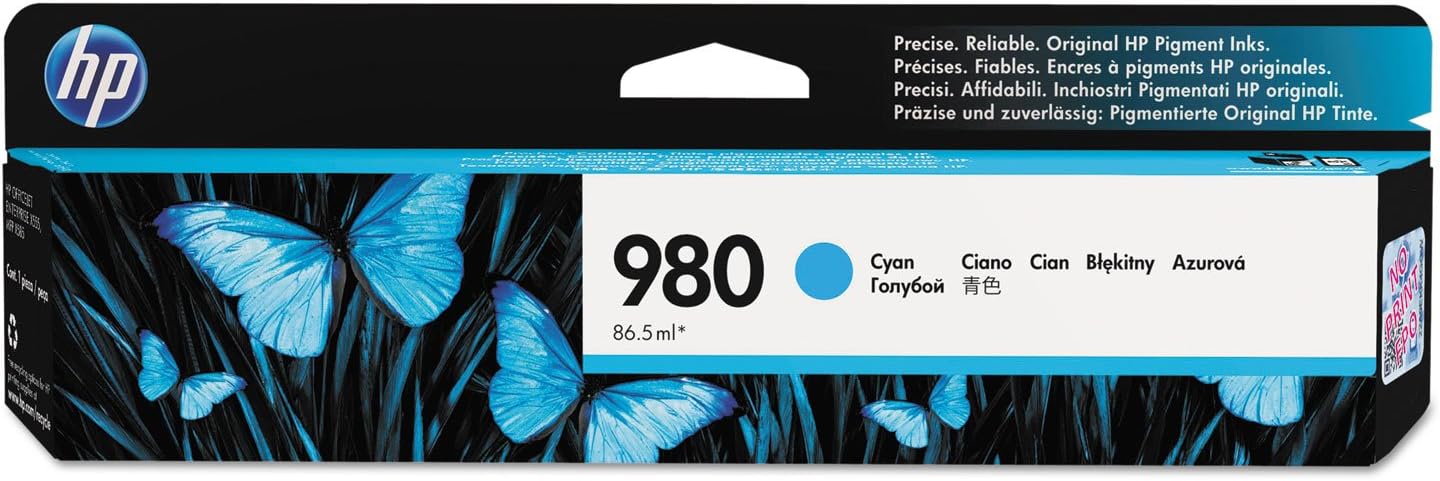 HP 980 (D8J07A) Cyan Original PageWide Cartridge