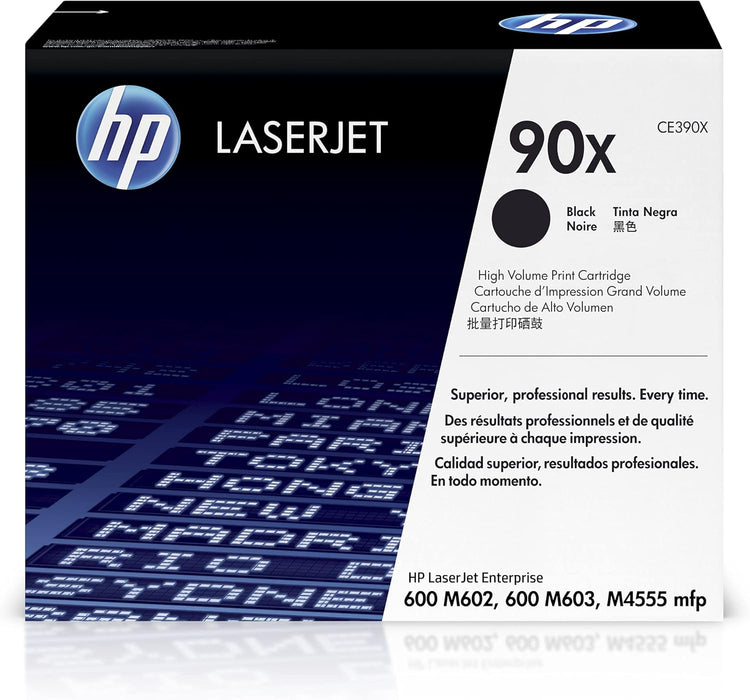 HP 90X (CE390X) Black High Yield Original LaserJet Toner Cartridge