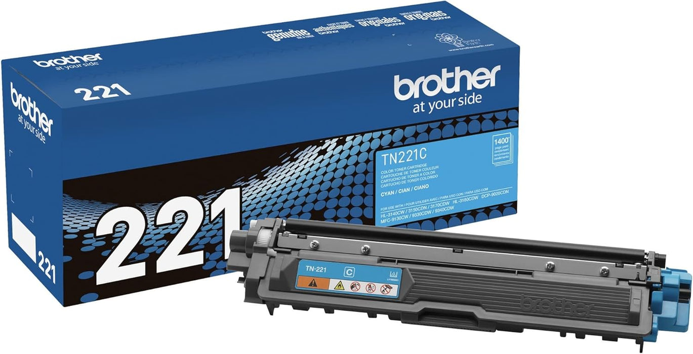Brother TN221C Standard Yield Cyan Toner Cartridge