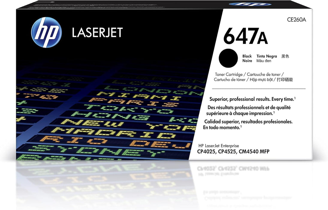 HP 647A (CE260A) Black Original LaserJet Toner Cartridge – Compatible Printer Supply – Get Toner Canada