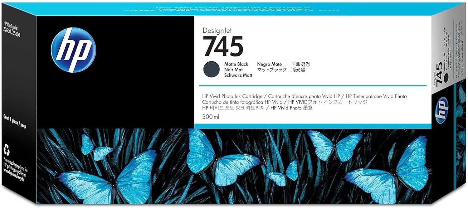 HP 745 (F9K05A) 300mL Matte Black Original Ink Cartridge