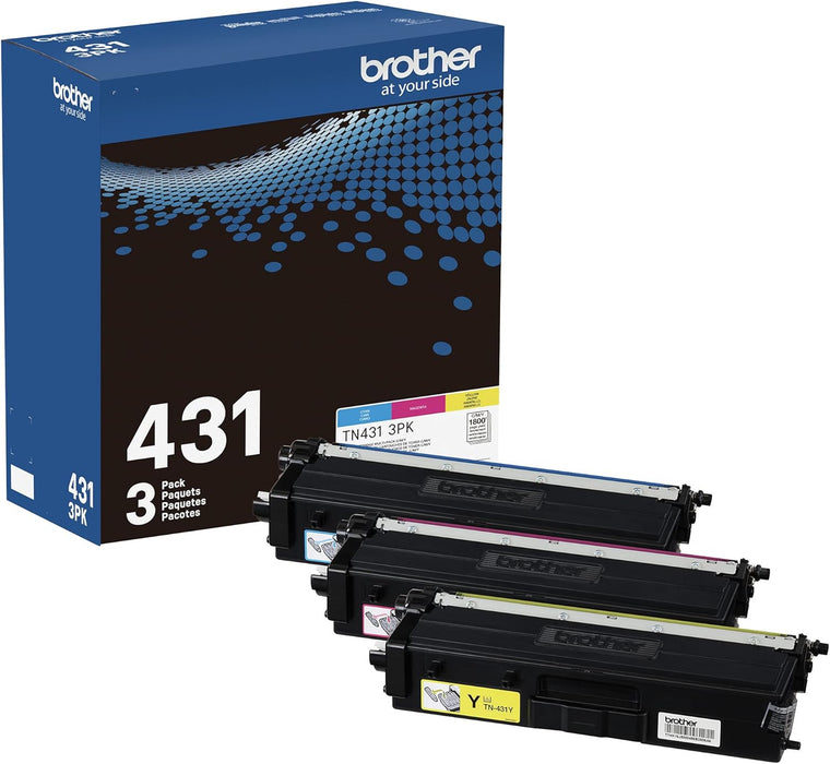 Brother TN431 Standard Yield Colour Toner Cartridges, 3 Pack