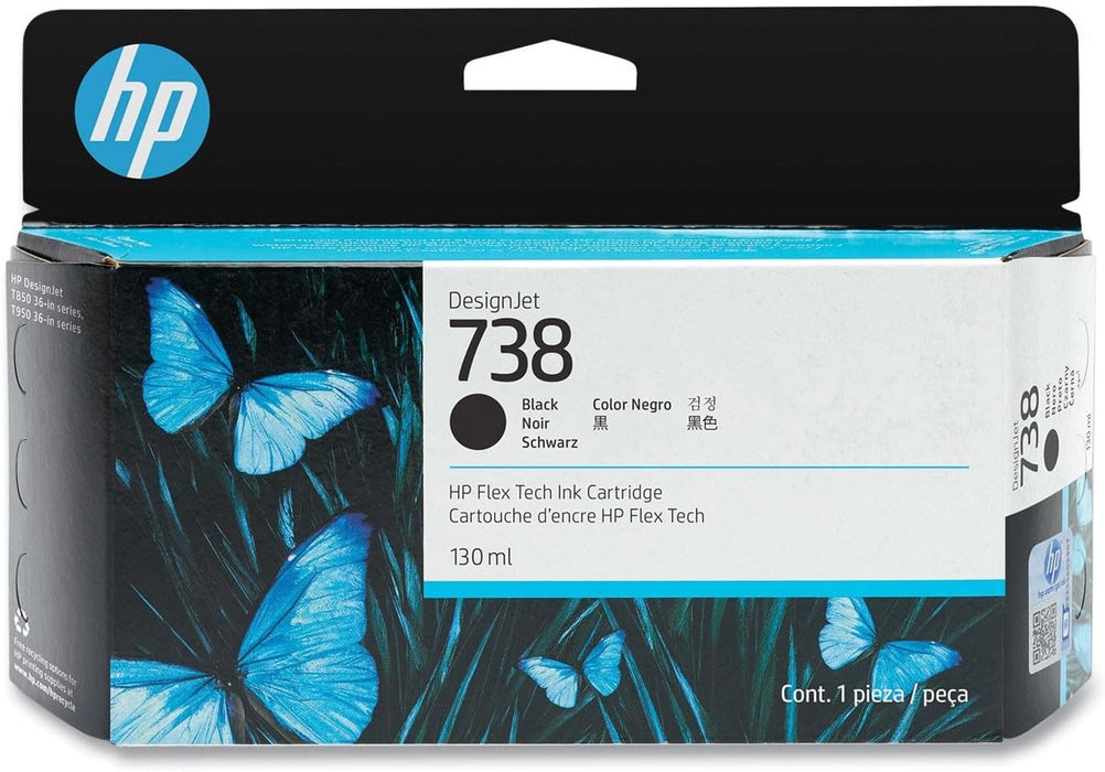 HP 738 (498N4A) 130mL Black Original Ink Cartridge