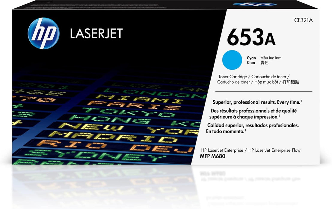 HP 653A (CF321A) Cyan Original LaserJet Toner Cartridge