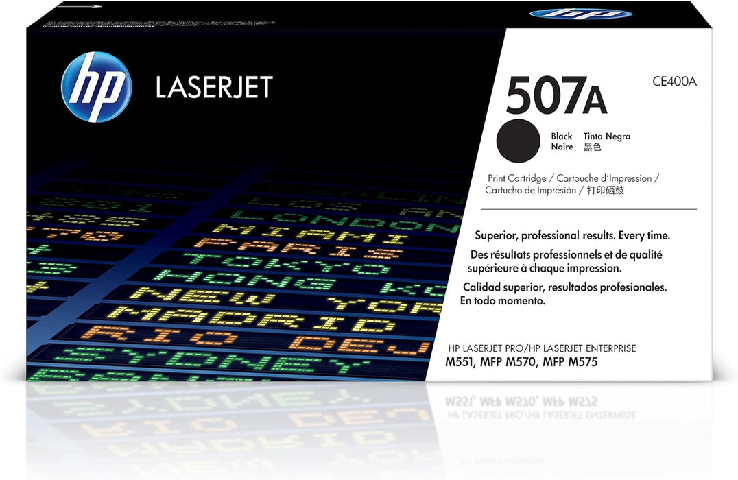 HP 507A Black Original LaserJet Toner Cartridge (CE400A)
