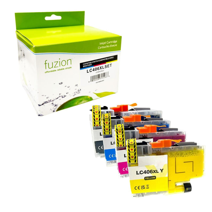 Brother LC406XL Compatible Inkjet Set - C/K/M/Y