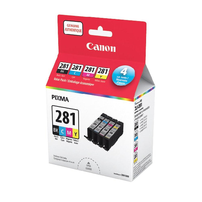 CLI-281 Black, Cyan, Magenta, Yellow Value Pack
