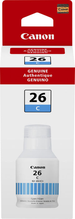4421C001 Canon GI-26 Cyan Ink Bottle-Compatible with Gx6020/GX7020 only