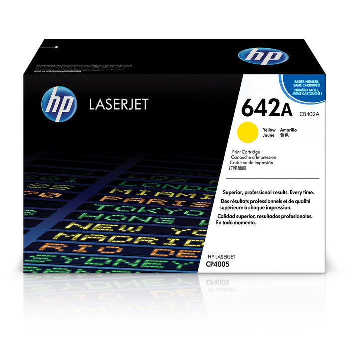 HP 642A (CB402A) Yellow Original LaserJet Toner Cartridge – Compatible Printer Supply – Get Toner Canada