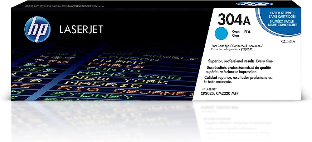 HP 304A (CC531A) Cyan Original LaserJet Toner Cartridge