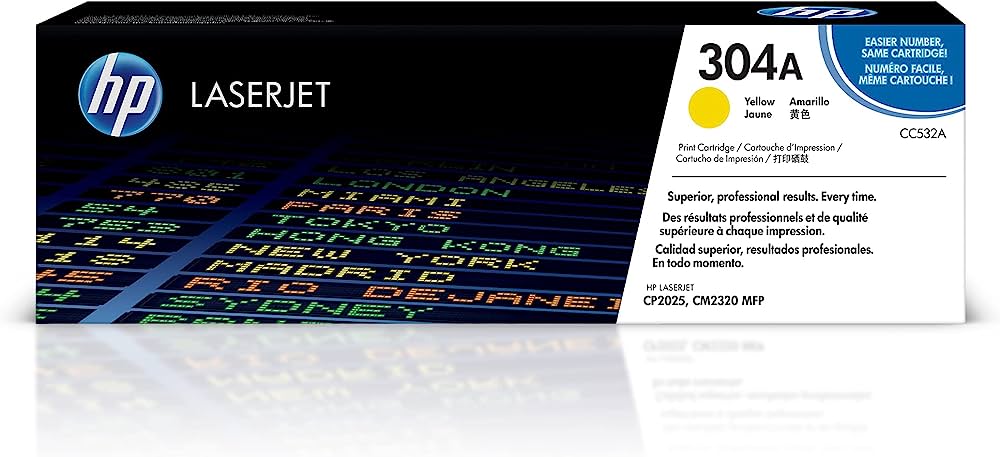 HP 304A (CC532A) Yellow Original LaserJet Toner Cartridge
