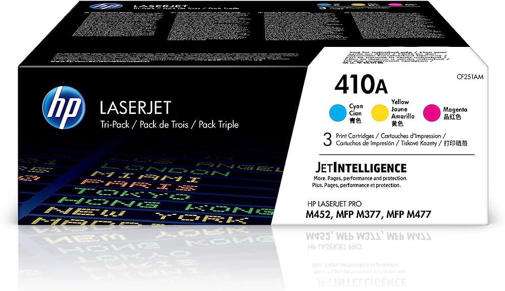 HP 410A (CF251AM) Cyan, Magenta, Yellow Original LaserJet Toner Cartridge, 3/Pack – Compatible Printer Supply – Get Toner Canada