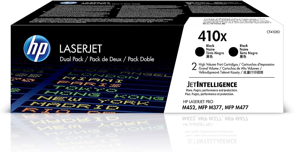 HP 410X (CF410XD) Black Original LaserJet Toner Cartridge, High Yield, 2/Pack – Compatible Printer Supply – Get Toner Canada