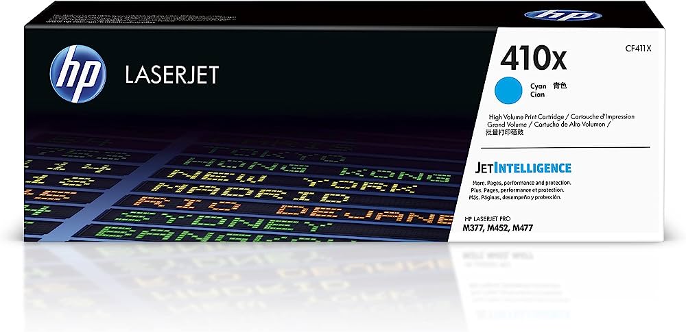 HP 410X (CF411X) Cyan High Yield Original LaserJet Toner Cartridge