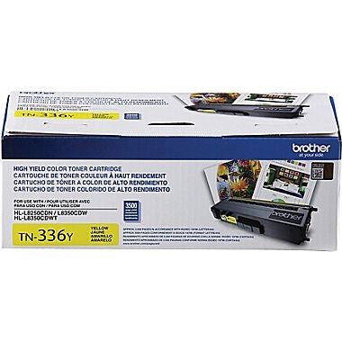 Brother TN336Y BROTHER YELLOW 3.5K TONER FOR HLL8350CDW/MFCL8850CDW – Compatible Printer Supply – Get Toner Canada