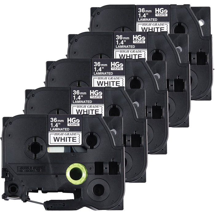 HGE2515PK HIGH GRADE LAMINATED TAPES 24MM-BLACK ON WHITE