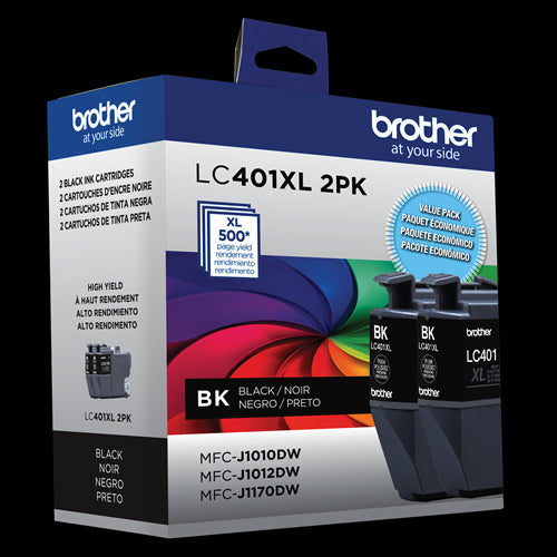 Brother LC401XL2PKS Brother 2-Pack Black Ink Cartridges – Compatible Printer Supply – Get Toner Canada