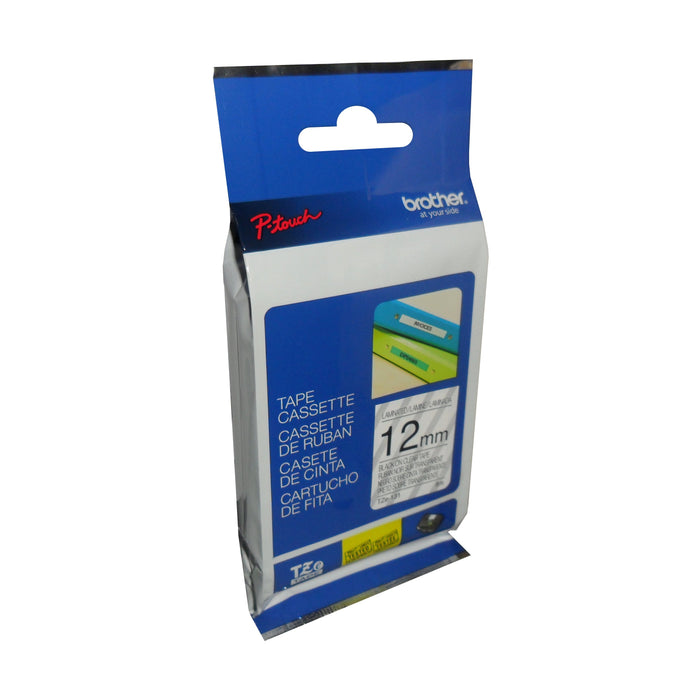 TZe121 (TZ121) PTOUCH TAPE 9MM BLACK ON CLEAR