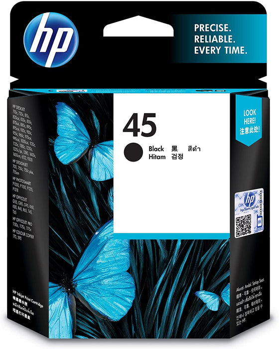 HP 45A (51645A#140) Black Original InkJet Catridge