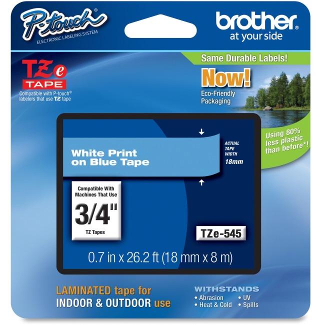 TZE435 Brother LAMINATED TAPES 12MM WH ON RED