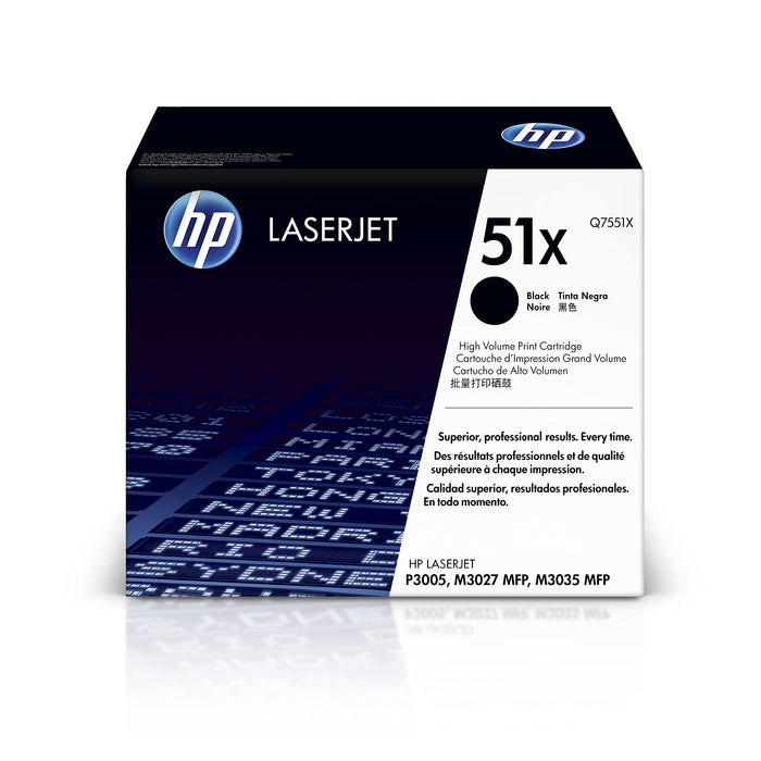 HP 51X (Q7551X) Black High Yield Original LaserJet Toner Cartridge