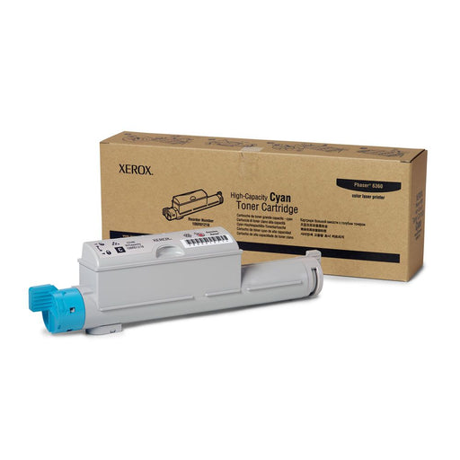 Xerox Phaser 6360/6360Y High-Capacity Cyan Toner Cartridge (106R01218)