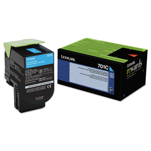Lexmark 70C10C0 LEXMARK 701C CYAN RETURN PROGRAM TONER CARTRIDGE – Compatible Printer Supply – Get Toner Canada