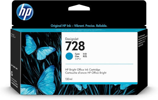 HP 728 (F9J67A) 130mL Cyan Original Ink Cartridge
