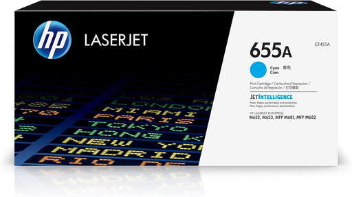 HP 655A (CF451A) Cyan Original LaserJet Toner Cartridge – Compatible Printer Supply – Get Toner Canada