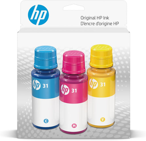 HP I 31 CMY ORIGINAL INK BOTTLE COMBO 3PK – Compatible Printer Supply – Get Toner Canada