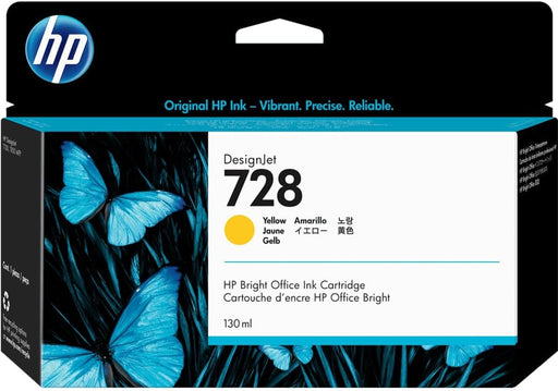 HP 728 (F9J65A) Yellow Original Ink Cartridge (130 ml)