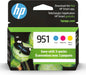 HP 951 CR314FN#140 Cyan/Magenta/Yellow Original Ink Cartridges - High Yield - 3 Pack