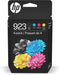 HP 923 Ink Cartridge - Standard Yield - Black, Cyan, Magenta, and Yellow - 4 Pack