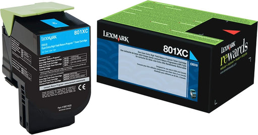 Lexmark 801XC Cyan Extra High Yield Return Program Toner Cartridge (80C1XC0) – Compatible Printer Supply – Get Toner Canada