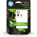 HP 61 Black & Tri-Colour Original Ink Cartridges, 2 Pack (CR259FN)